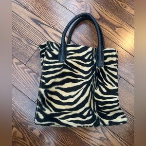 Zebra Print Tote Bag